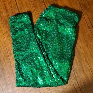 Tipsy Elves Green sequin pants XXL